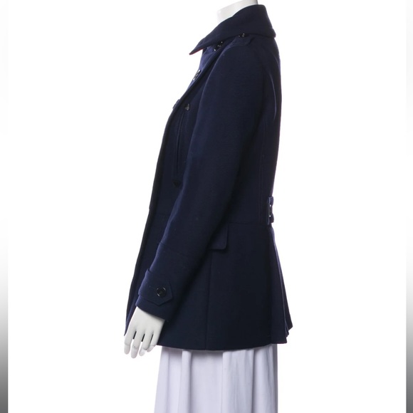 BURBERRY Double-Breasted Cropped Coat Jacket Size 4 - Picture 14 of 14